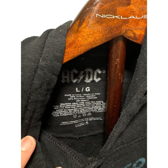 ACDC Sweatshirt Womens L Black Highway to Hell Pullover Punk Rock Grunge - Picture 3 of 5